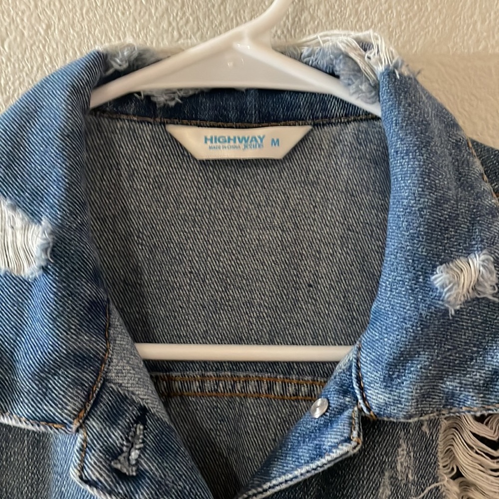 Distressed Denim Jacket - image 6